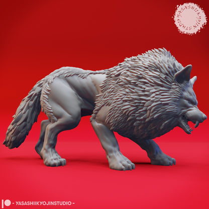 Dire Wolf miniature by Yasashii Kyojin Studio
