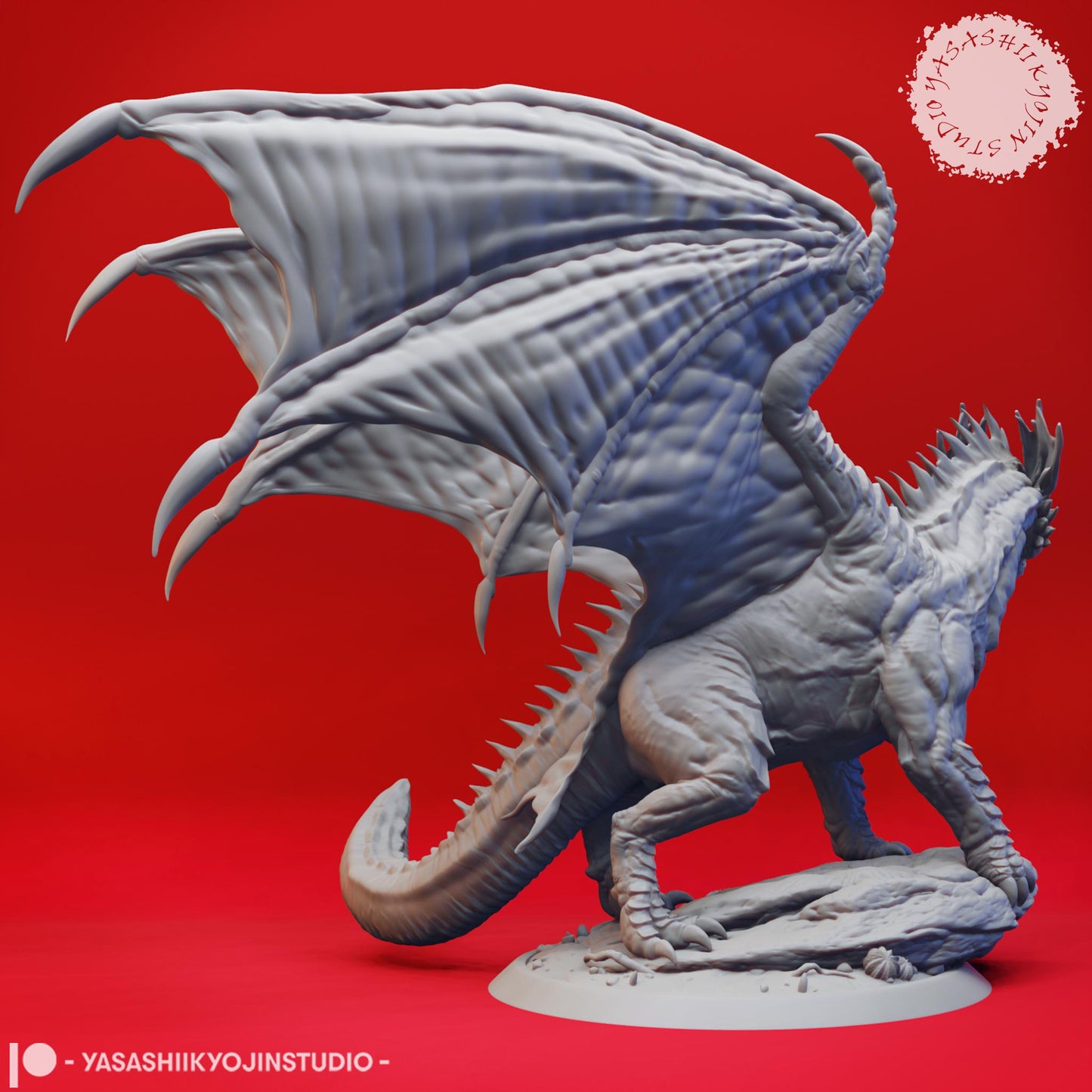Blue Dragon miniature by Yasashii Kyojin Studio