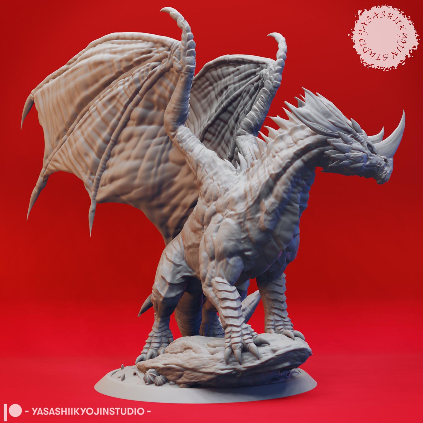 Blue Dragon miniature by Yasashii Kyojin Studio