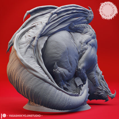Dragon Themberchaud miniature by Yasashii Kyojin Studio