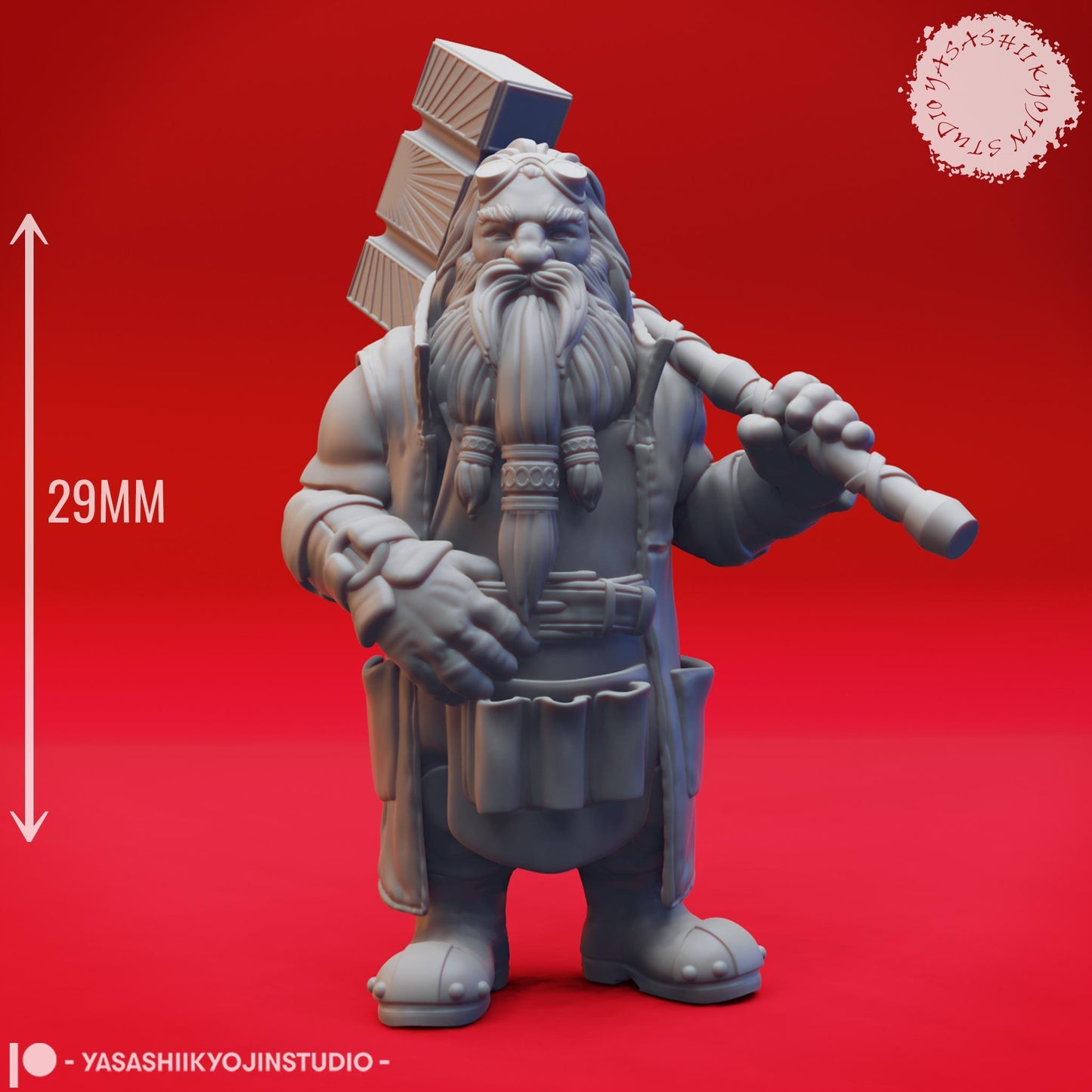Dwarf Rockseeker miniature by Yasashii Kyojin Studio