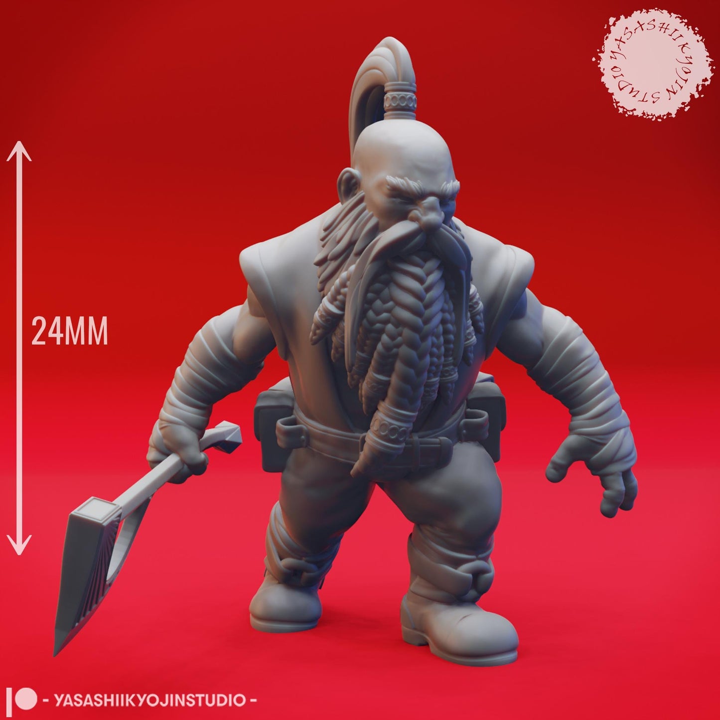 Dwarf Rockseeker miniature by Yasashii Kyojin Studio