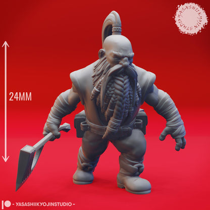 Dwarf Rockseeker miniature by Yasashii Kyojin Studio