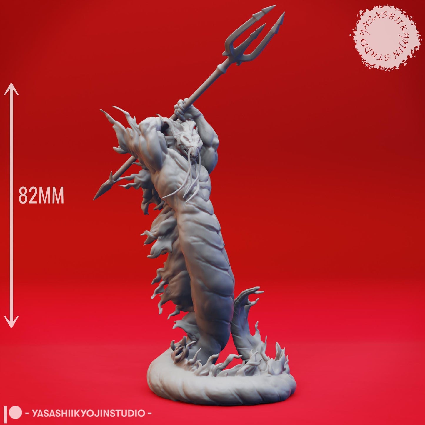 Flame Salamander miniature by Yasashii Kyojin Studio