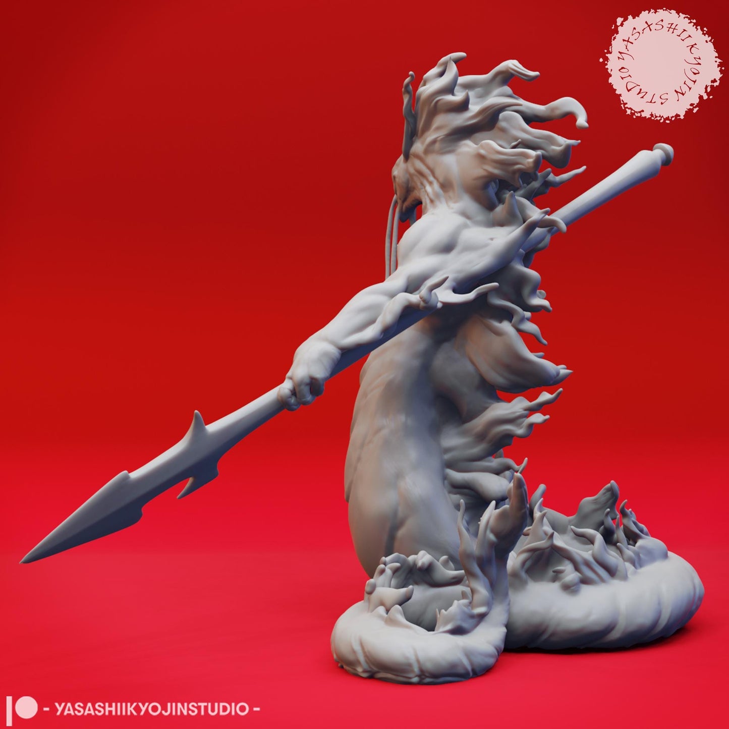Flame Salamander miniature by Yasashii Kyojin Studio