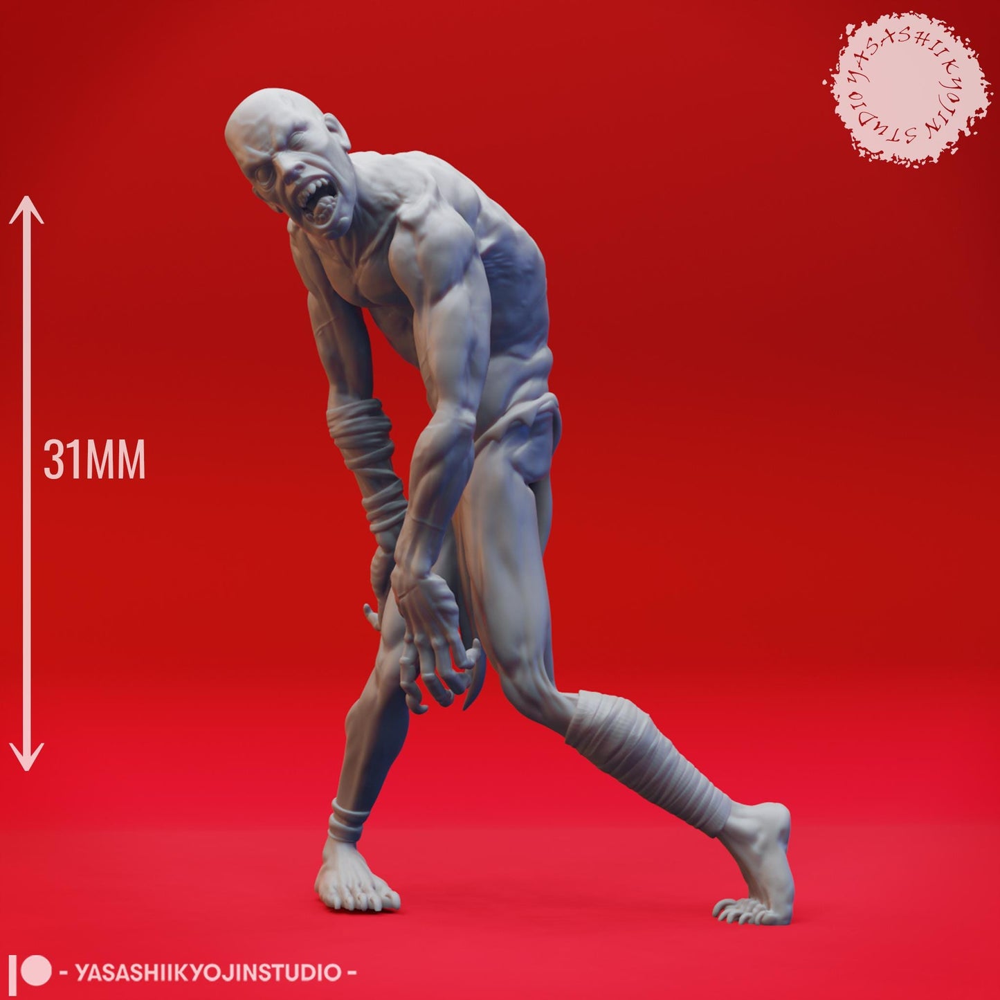 Ghoul miniature by Yasashii Kyojin Studio