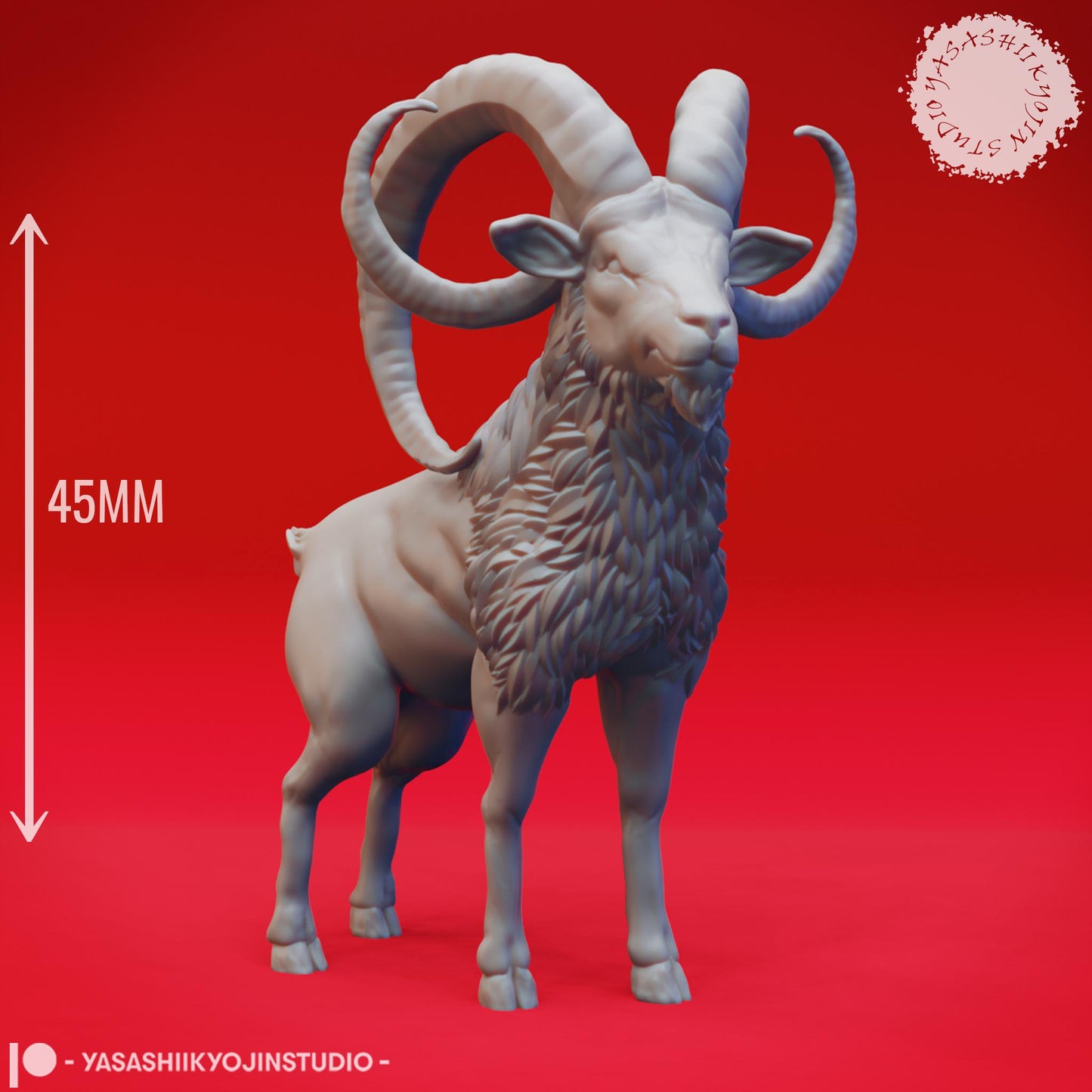 Giant Goat miniature by Yasashii Kyojin Studio