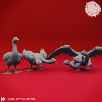 Goose Hydra miniature by Yasashii Kyojin Studio