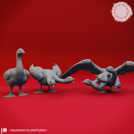 Goose Hydra miniature by Yasashii Kyojin Studio