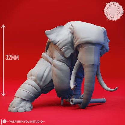 Loxodon miniature by Yasashii Kyojin Studio