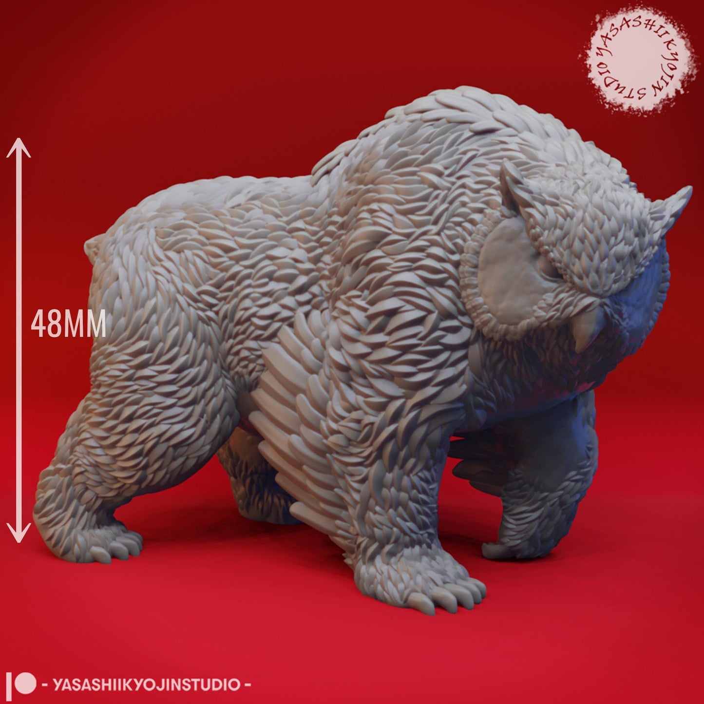 Owlbear miniature by Yasashii Kyojin Studio
