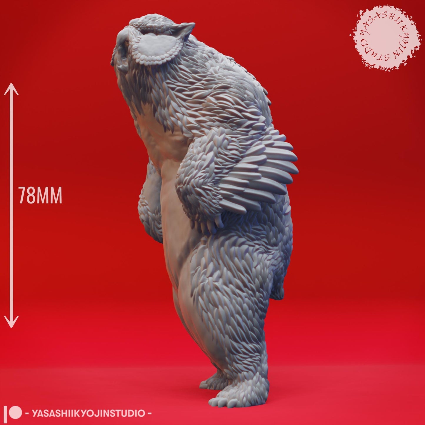 Owlbear miniature by Yasashii Kyojin Studio