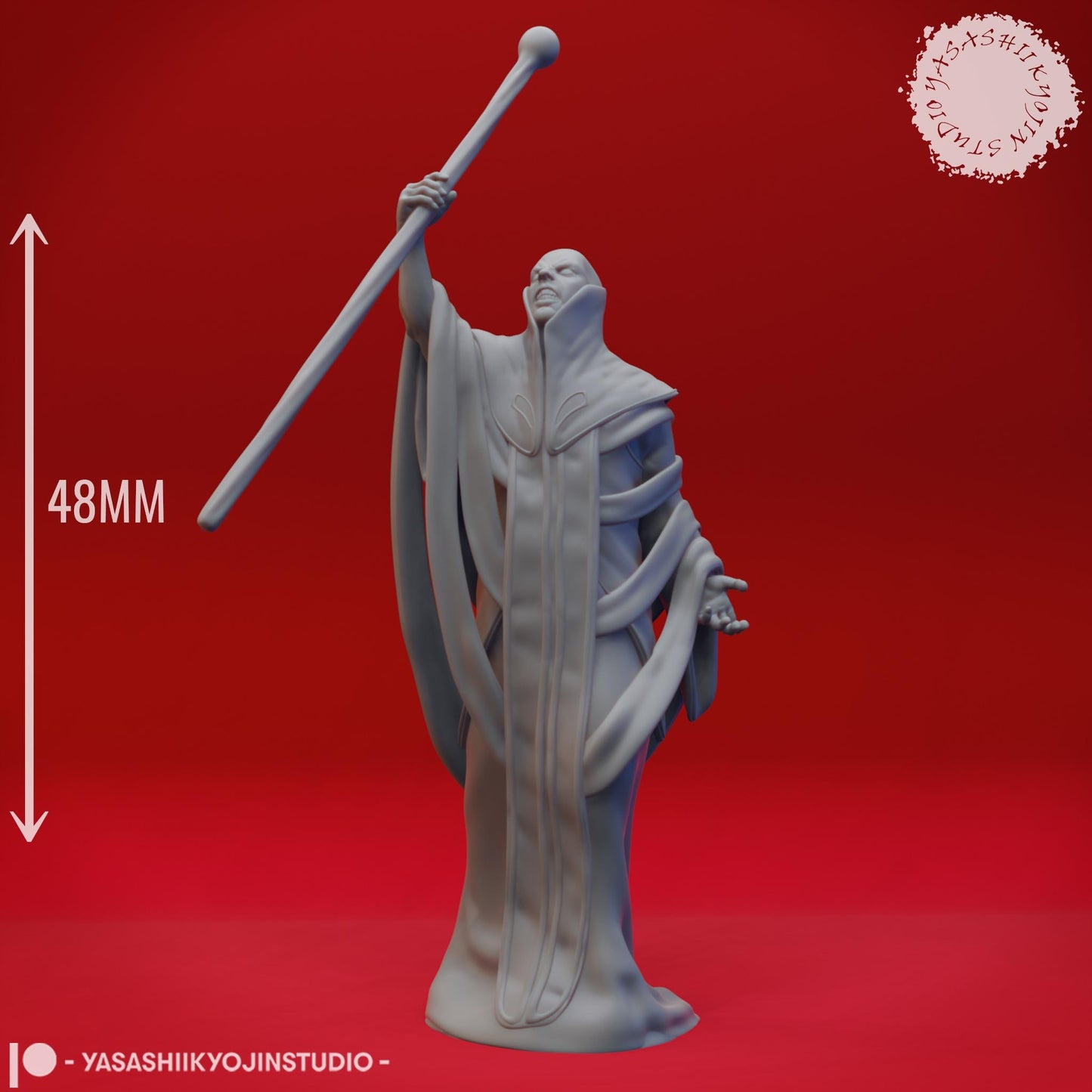 Red Wizard miniature by Yasashii Kyojin Studio