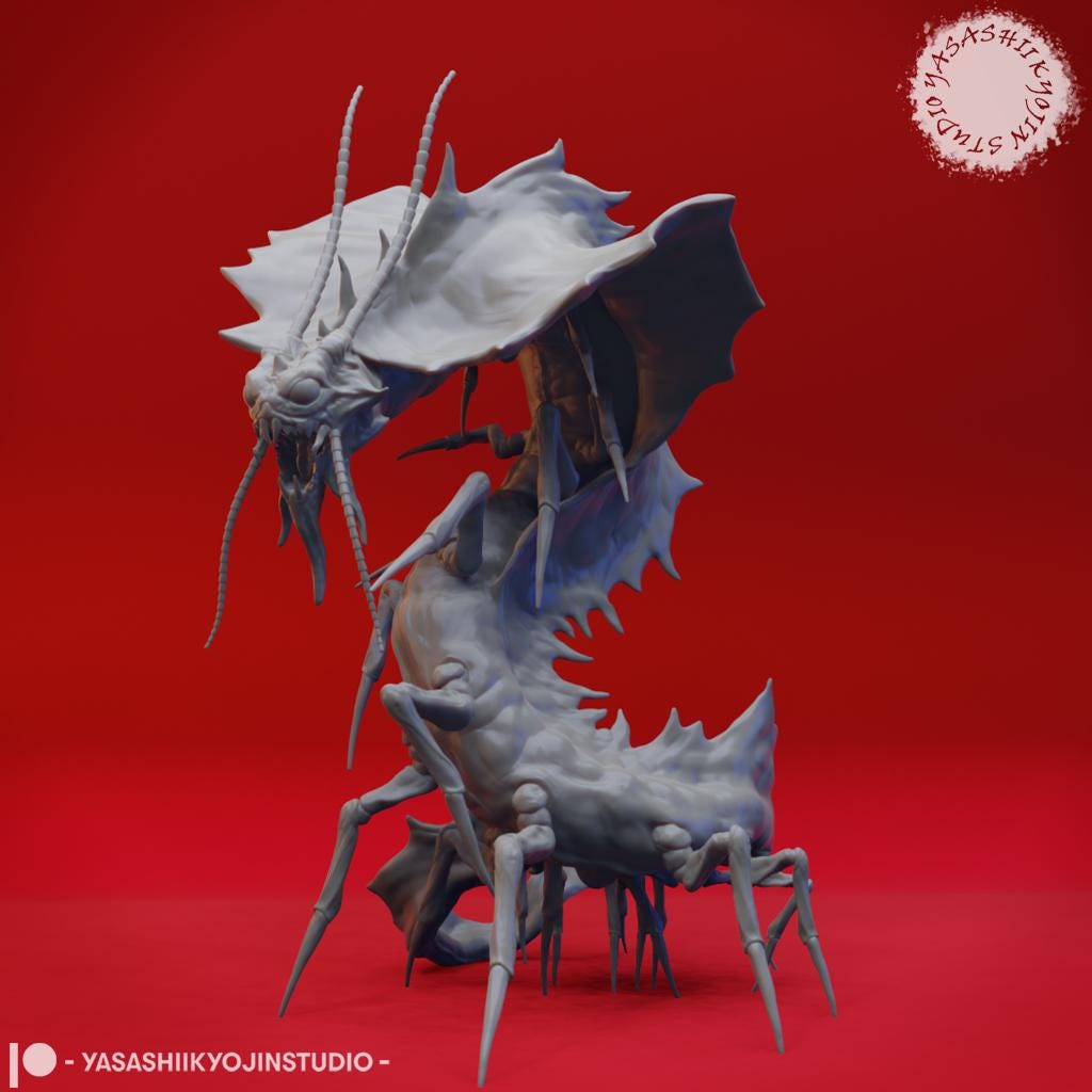 Remorhaz miniature by Yasashii Kyojin Studio