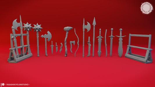 Armour and Weapons miniature by Yasashii Kyojin Studio