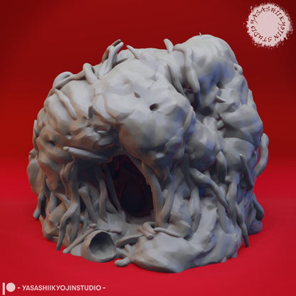 Monster nest terrain miniature by Yasashii Kyojin Studio