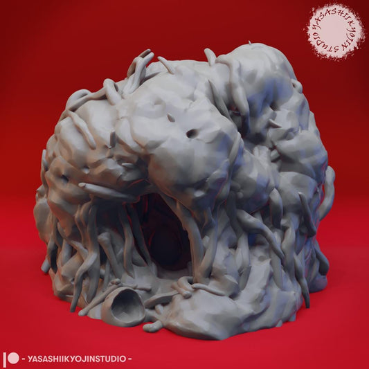 Monster nest terrain miniature by Yasashii Kyojin Studio