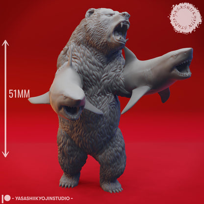 Sharkenbear miniature by Yasashii Kyojin Studio