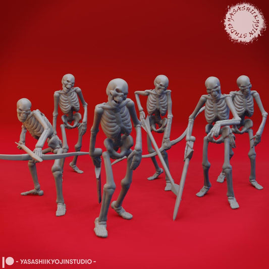 Skeleton miniatures by Yasashii Kyojin Studio