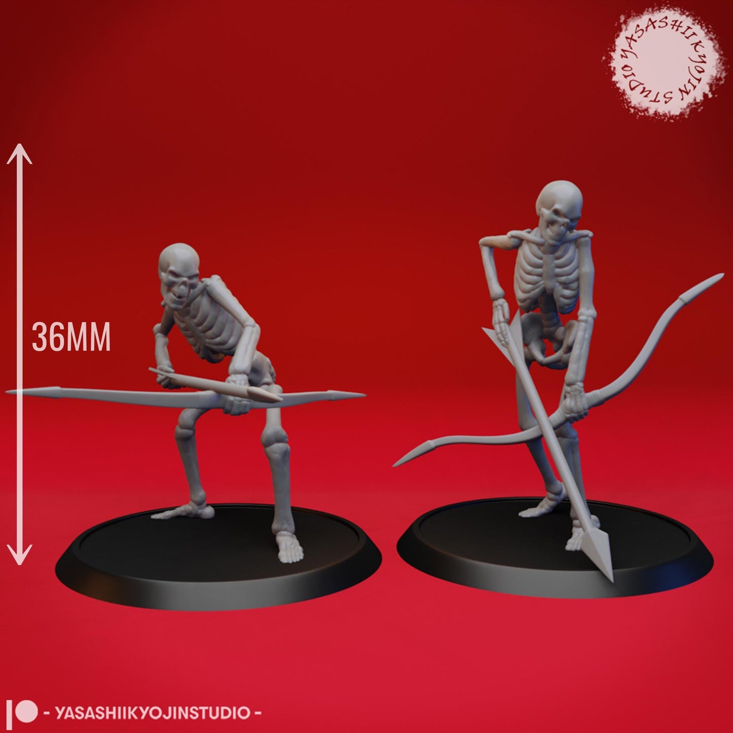 Skeleton miniatures by Yasashii Kyojin Studio