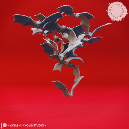 Bat swarm miniature by Yasashii Kyojin Studio