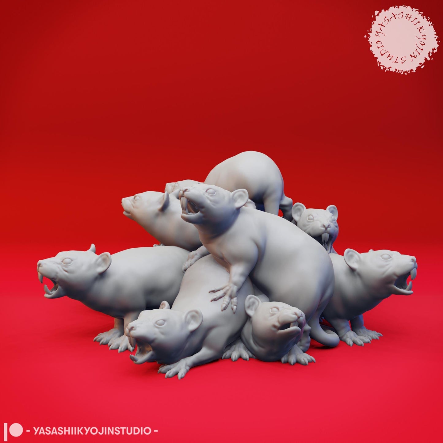 Swarm of rats miniature by Yasashii Kyojin Studio