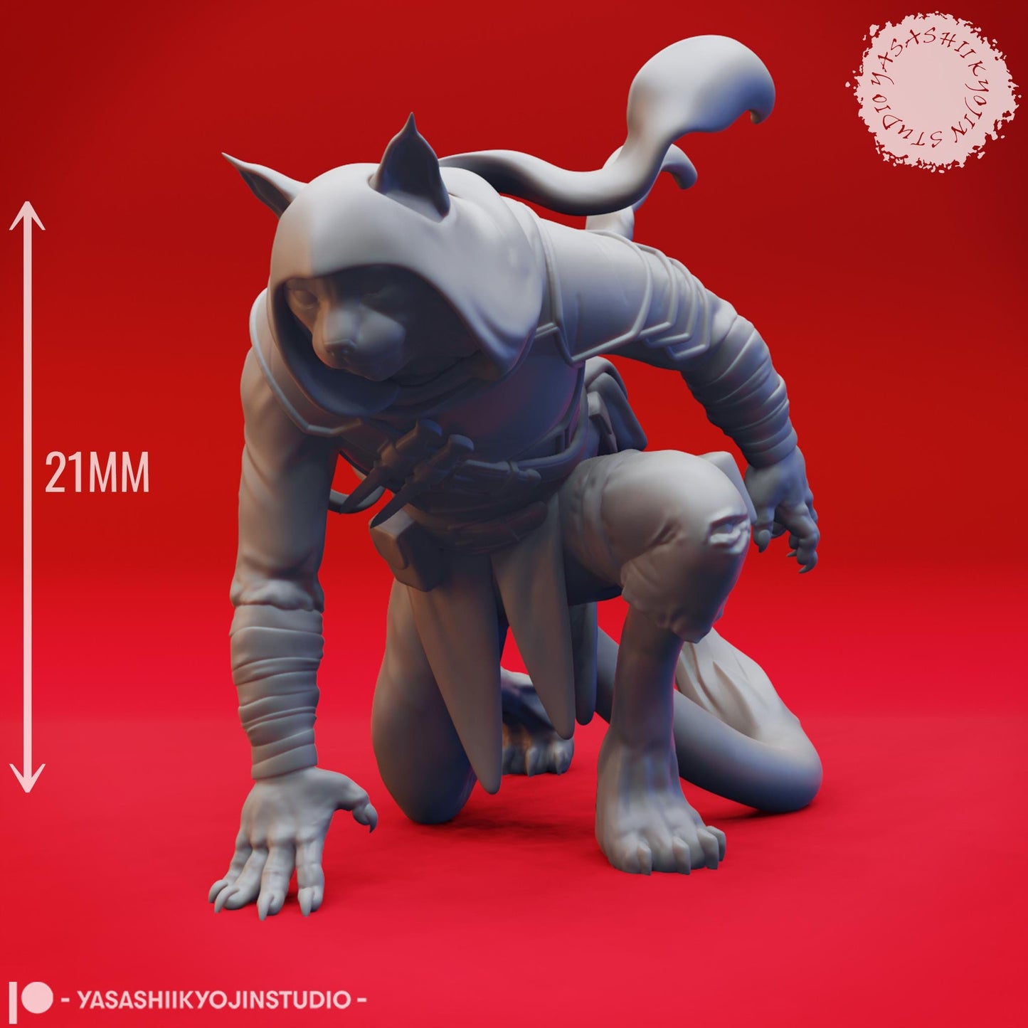 Tabaxi miniature by Yasashii Kyojin Studio