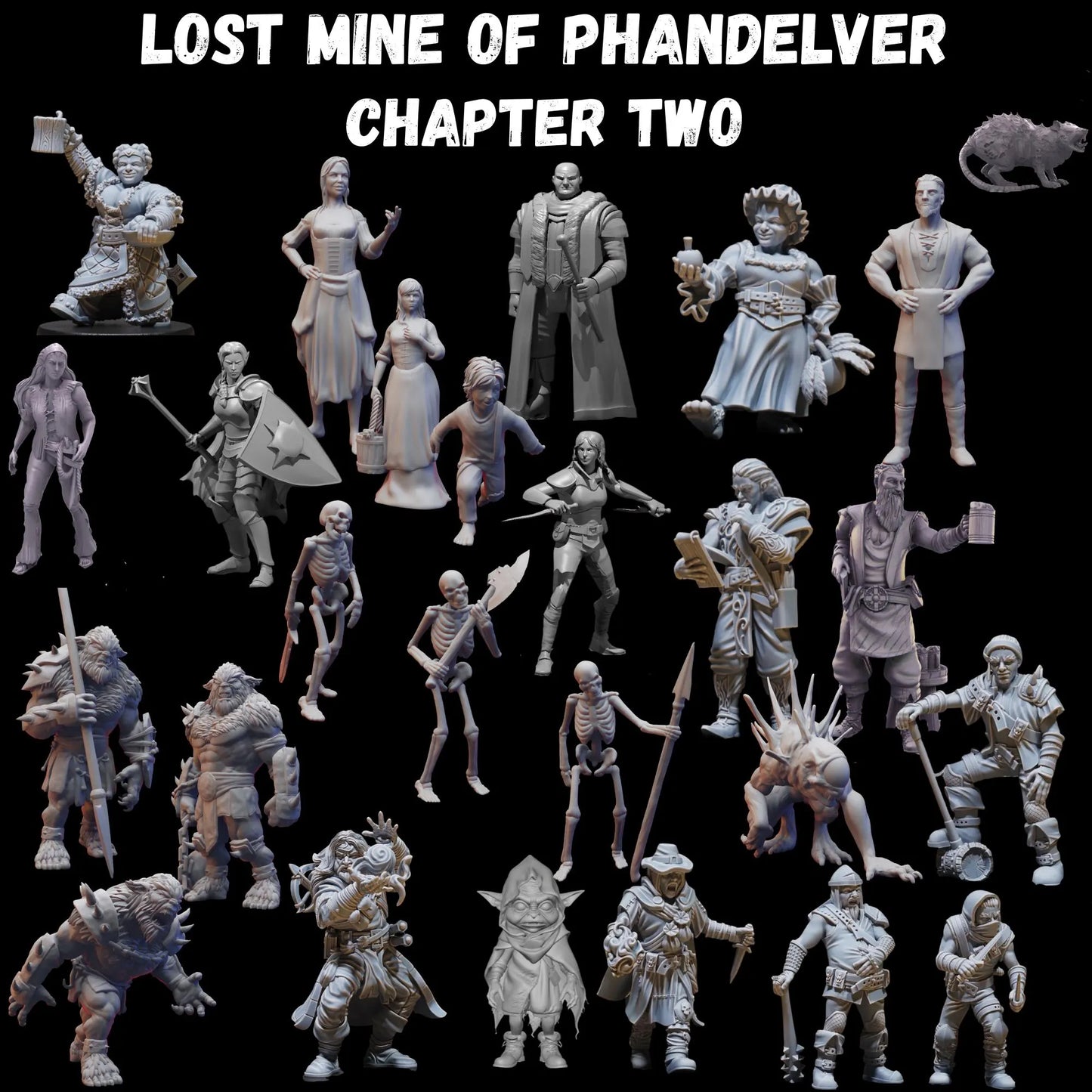 Lost Mine of Phandelver complete set 160 miniatures | 28mm | 32mm | DnD | Dungeons and Dragons